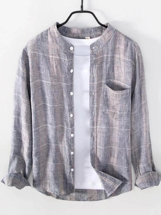 Men's Striped Button Up Long Sleeve Shirt | M-3XL - variant_color - variant_size - variant_option