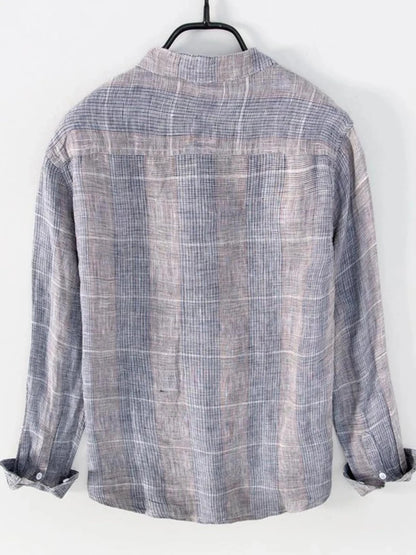 Men's Striped Button Up Long Sleeve Shirt | M-3XL - variant_color - variant_size - variant_option