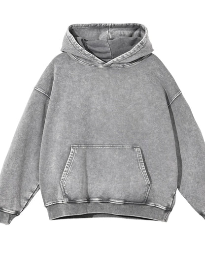 Men's Washed Oversized Long Sleeve Hoodie | S-2XL - variant_color - variant_size - variant_option