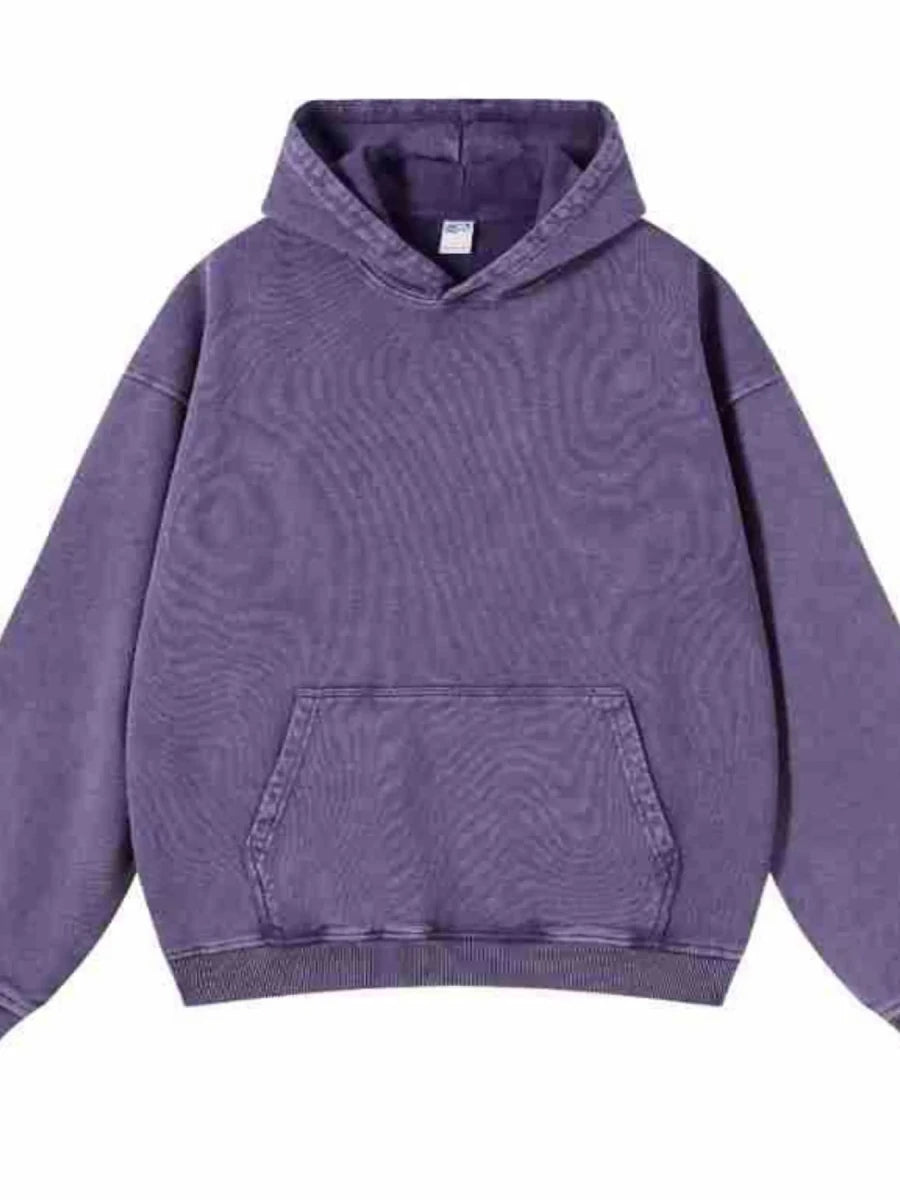 Men's Washed Oversized Long Sleeve Hoodie | S-2XL - variant_color - variant_size - variant_option