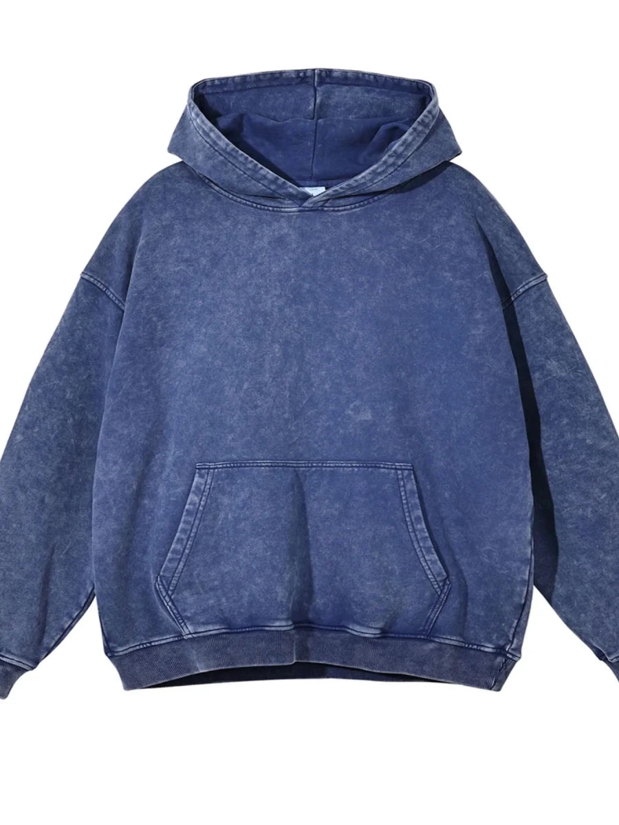Men's Washed Oversized Long Sleeve Hoodie | S-2XL - variant_color - variant_size - variant_option