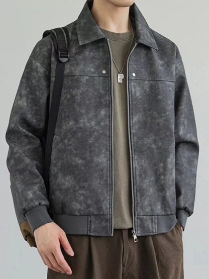 Men's Zip Up Faux Leather Shacket | M-3XL - variant_color - variant_size - variant_option