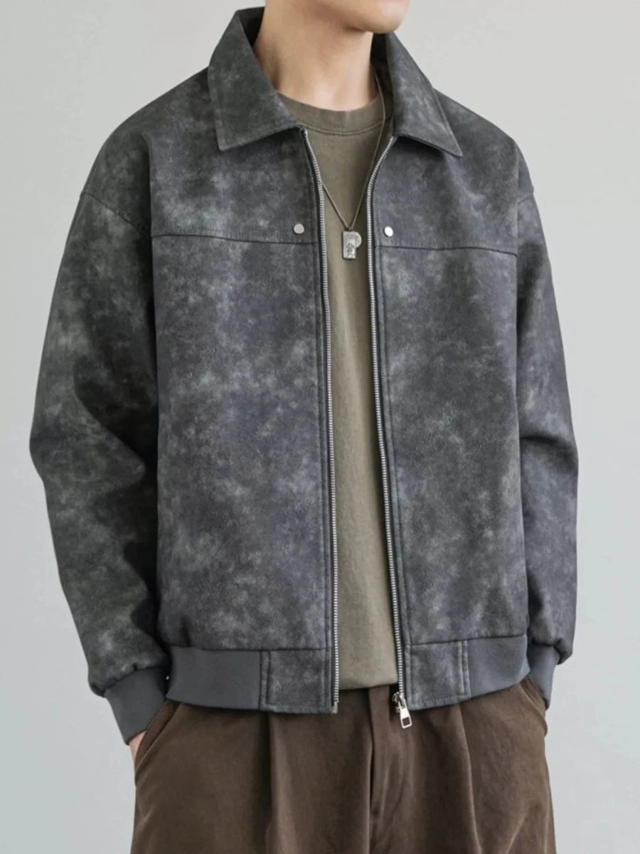 Men's Zip Up Faux Leather Shacket | M-3XL - variant_color - variant_size - variant_option