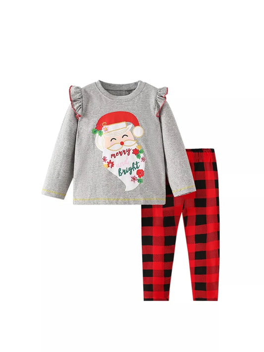 Merry & Bright Santa | Children's Christmas Pajama Set | 3Y-8Y - #variant_color# - #variant_size# - #variant_option#