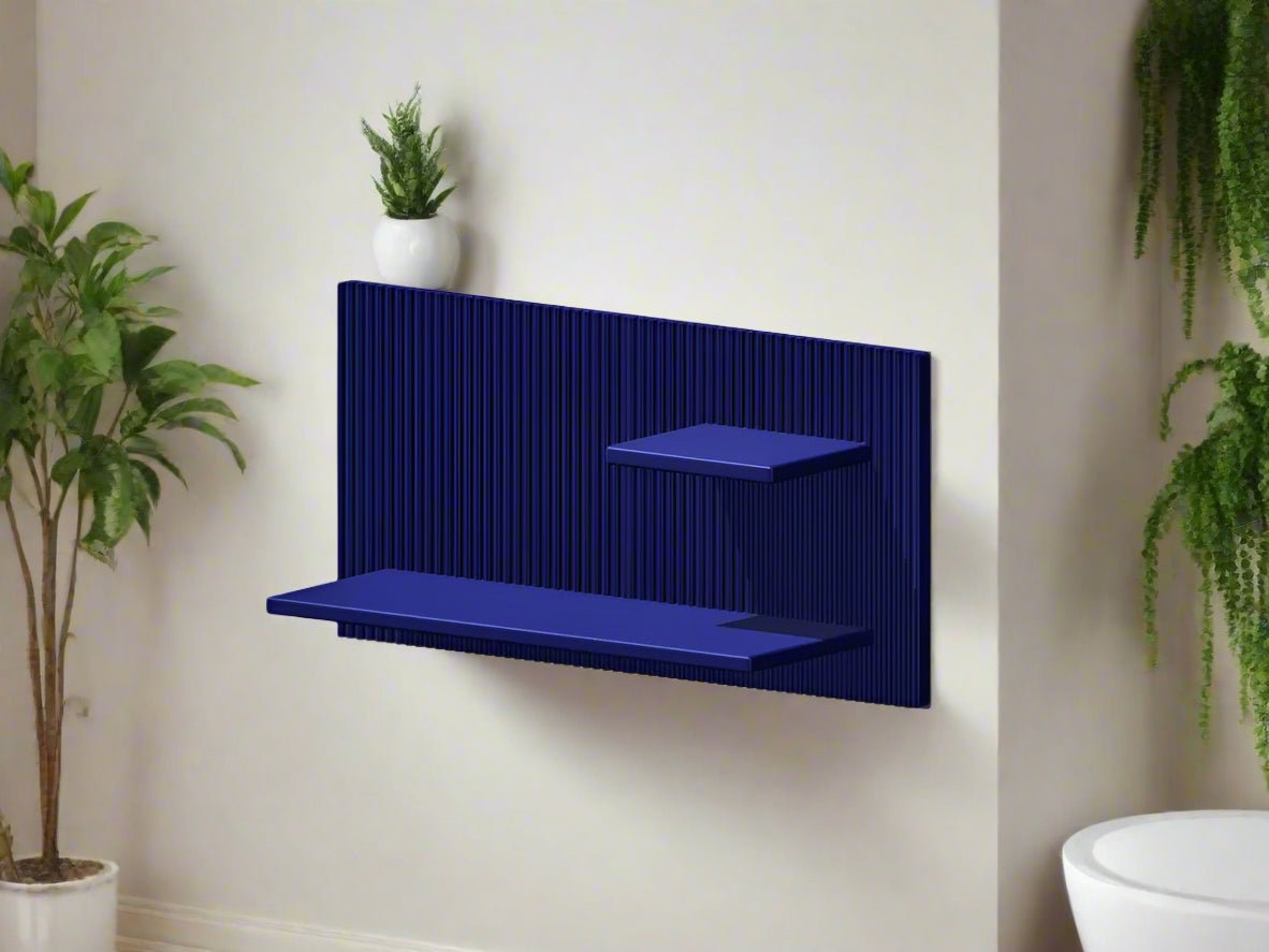 Modern Floating Wall Shelf, Unique Retro Home Decor, 3D Printed Perfume Display/Reed Diffuser Shelf, Wall Shelf Catchall, Hosting Decor Gift, EDGE - variant_color - variant_size - variant_option