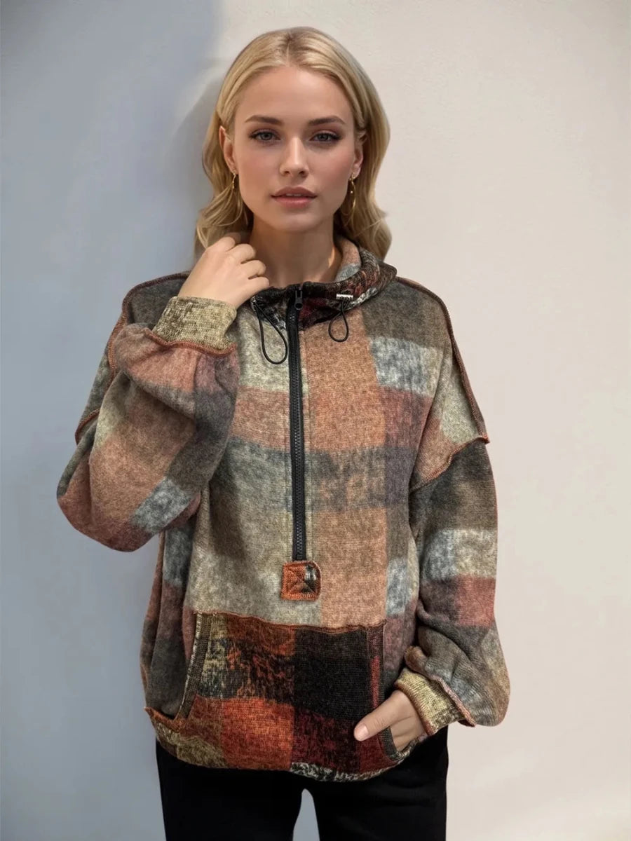 Multicolor Dream Half-Zip Fleece Hoodie - variant_color - variant_size - variant_option