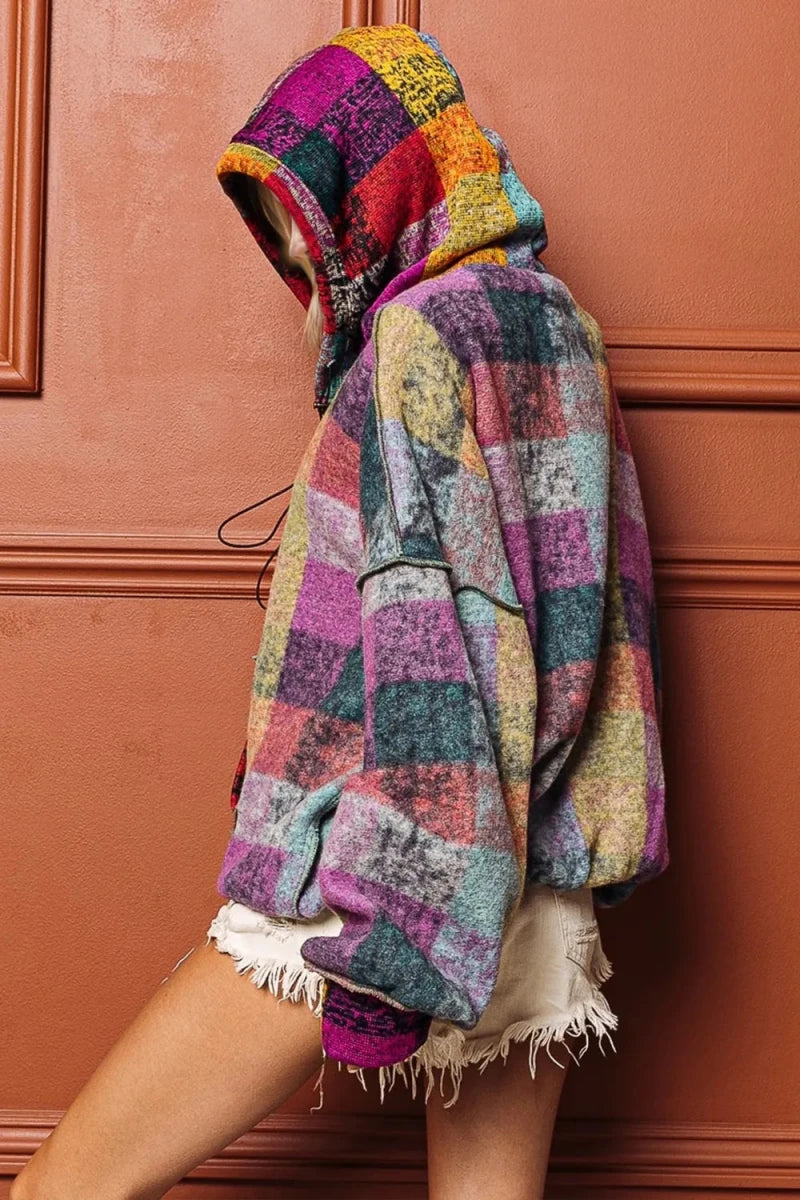 Multicolor Dream Half-Zip Fleece Hoodie - variant_color - variant_size - variant_option