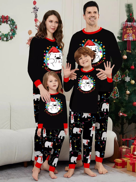 Polar Bear Print | Family Matching Christmas Pajama-Lounging Set | S-4XL - #variant_color# - #variant_size# - #variant_option#