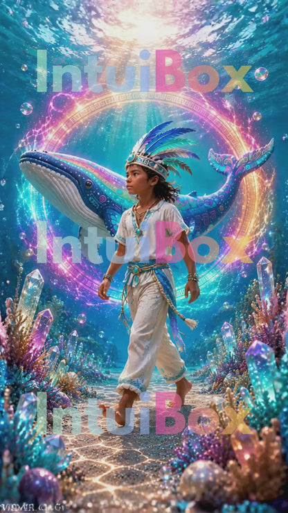 Lemurian Love Light: Boy with Whale, 1 Image + 1 Video Clip