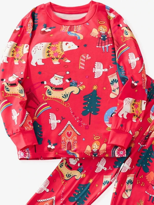 Red Scrambled Christmas | Children's Christmas Pajama Set | 3M-8Y - #variant_color# - #variant_size# - #variant_option#