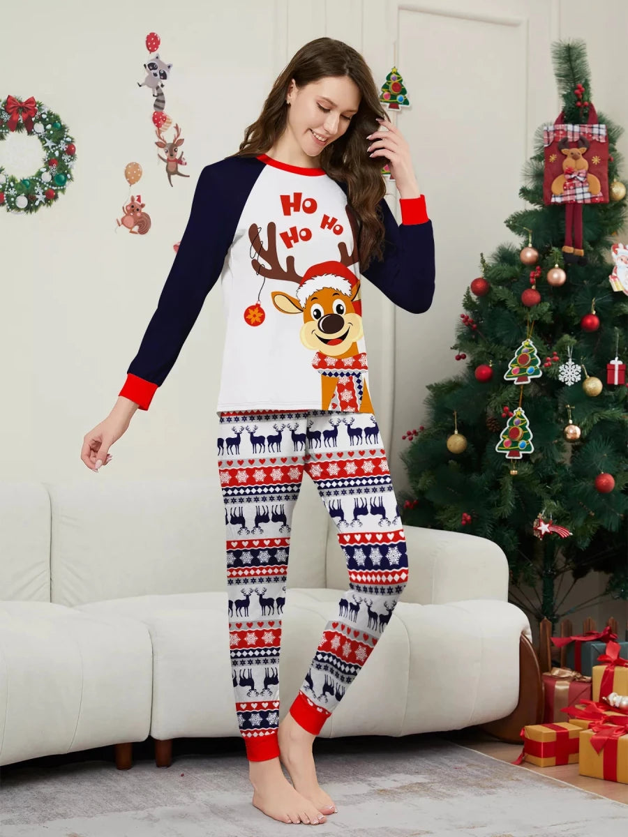 Reindeer Print | Family Matching Christmas Pajama-Lounging Set | S-4XL - #variant_color# - #variant_size# - #variant_option#