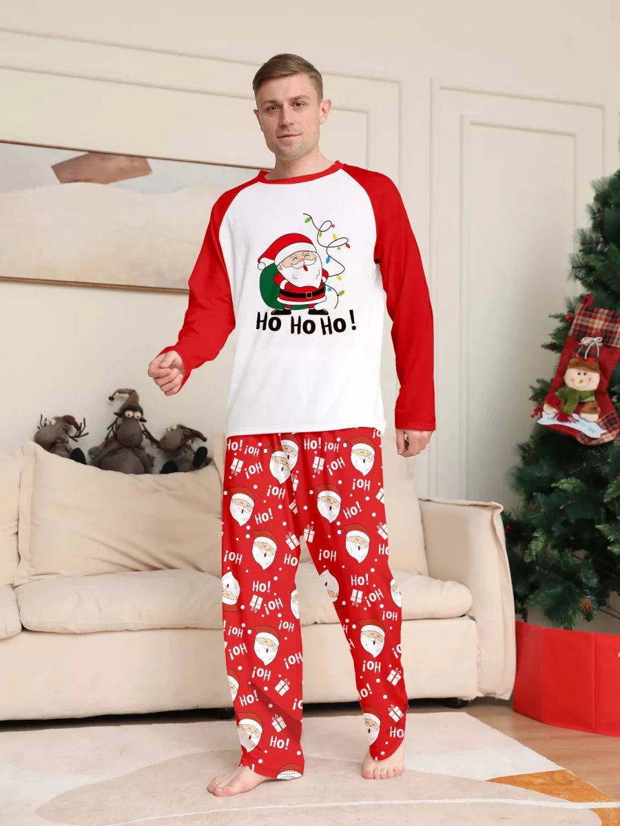 Santa Claus Print | Family Matching Christmas Pajama-Lounging Set | S-4XL - #variant_color# - #variant_size# - #variant_option#