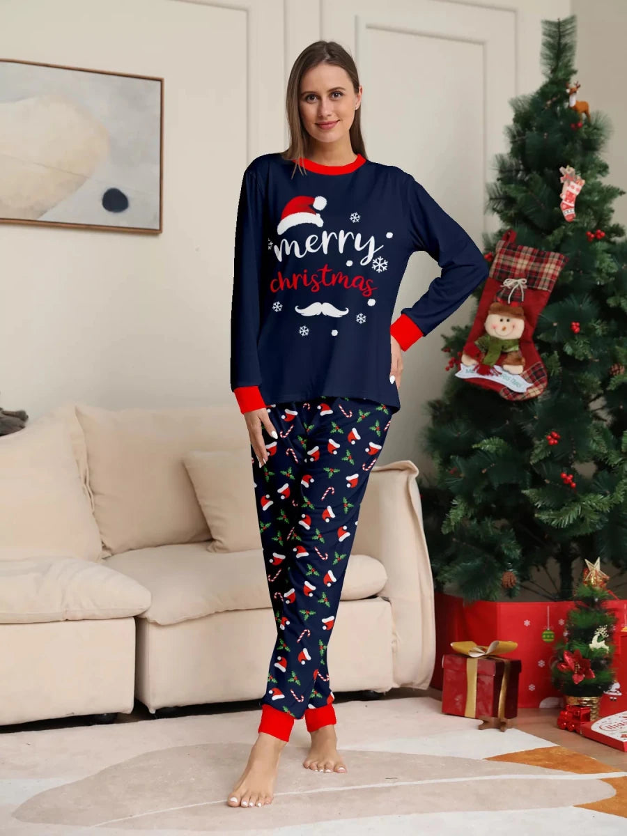 Santa's Hat and Candy Cane | Family Matching Christmas Pajama-Lounging Set | S-4XL - #variant_color# - #variant_size# - #variant_option#