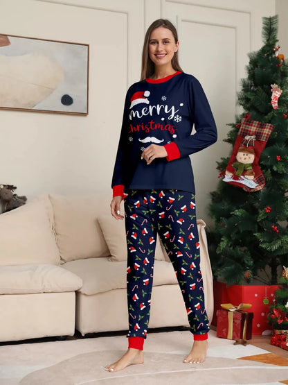 Santa's Hat and Candy Cane | Family Matching Christmas Pajama-Lounging Set | S-4XL - #variant_color# - #variant_size# - #variant_option#