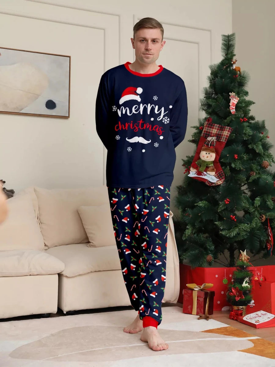 Santa's Hat and Candy Cane | Family Matching Christmas Pajama-Lounging Set | S-4XL - #variant_color# - #variant_size# - #variant_option#