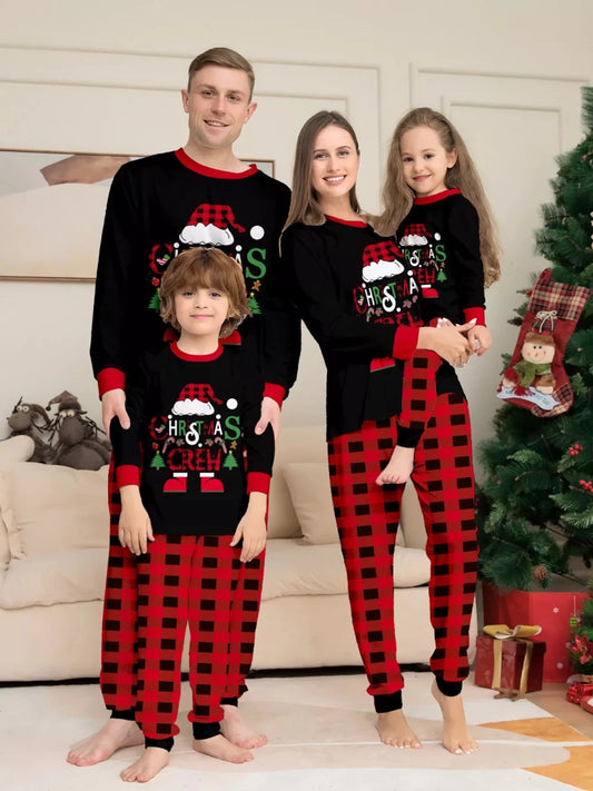 Santa's Plaid Hat and Boots | Family Matching Christmas Pajama-Lounging Set | S-4XL - #variant_color# - #variant_size# - #variant_option#